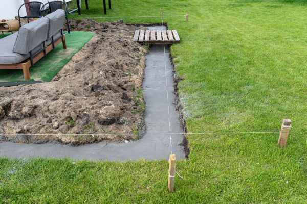 Cement Footer Installation in Powell